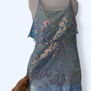 Iridescent Blue and Pink Dress L
